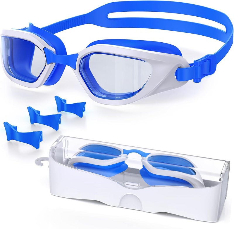 Vegemono Swim Goggles, Unisex Adult Swimming Goggles Anti Fog Anti UV No Leakage Wide View for Men Women Youth - Image 1